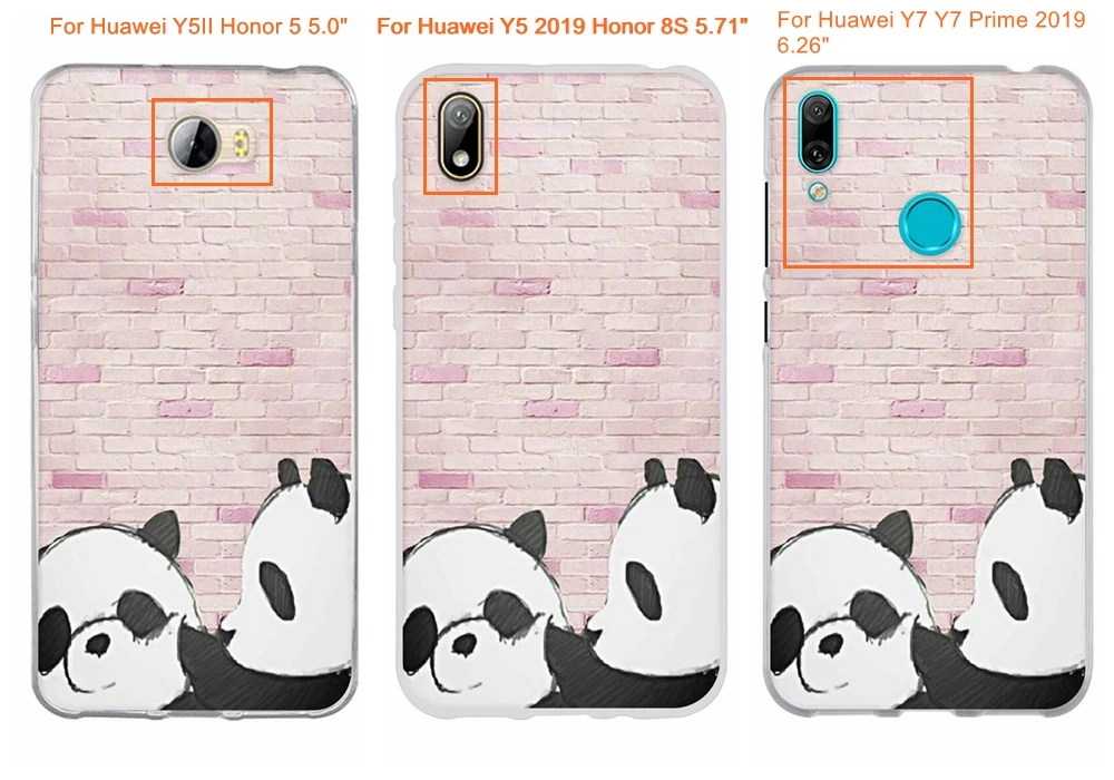 Чехол для Huawei Y5 Y7 Prime 2019 II 2 мягкий силиконовый чехол из ТПУ с милым рисунком Honor 5 8S |
