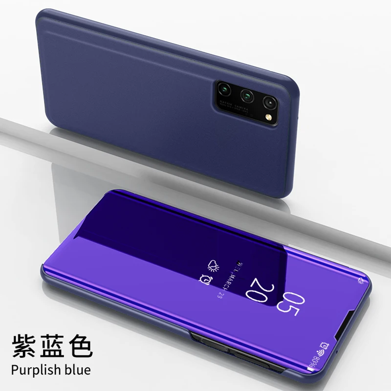 Зеркальный чехол для Huawei Honor 20 Lite 10i View 30 Pro V30 5G в виде книги Жесткий Чехол флип кейс