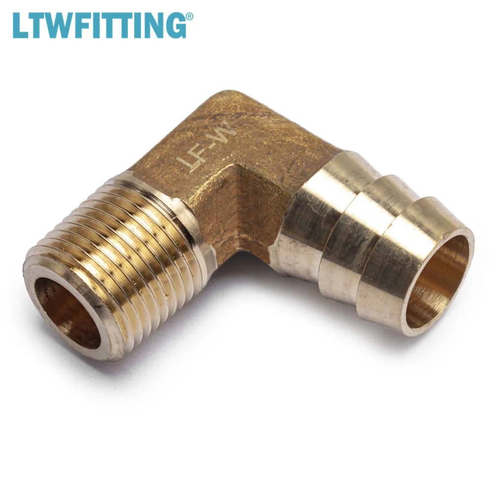 LTWFITTING латунный штуцер с Колено 90 градусов для шланга 5/8 дюйма x 3/8 стандартный топливный катер|brass barb fitting|hose