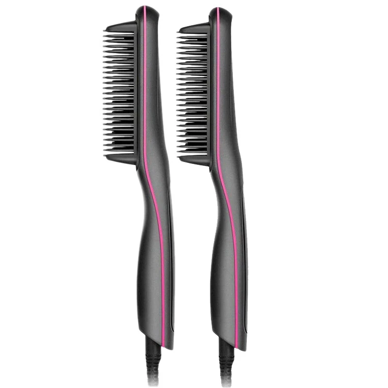 

2 в 1 щетка для выпрямления волос, щетка для выпрямления с защитой от ожогов для дома, путешествий и салона