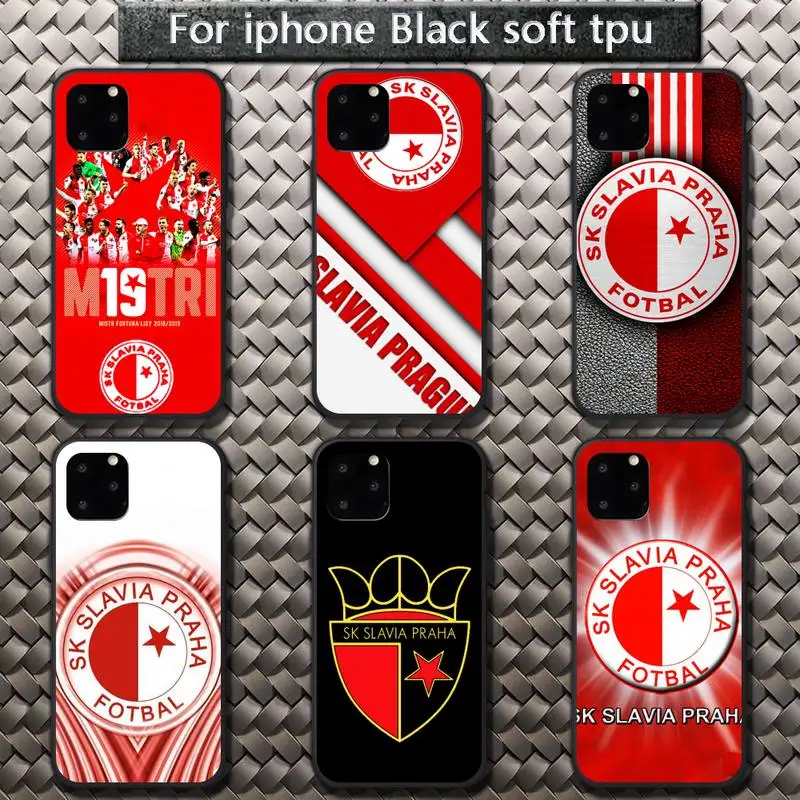 

Sk Slavia Praha Czech Republic Phone Case for iPhone 8 7 6 6S Plus X 5S SE 2020 XR 11 12 Pro mini pro XS MAX