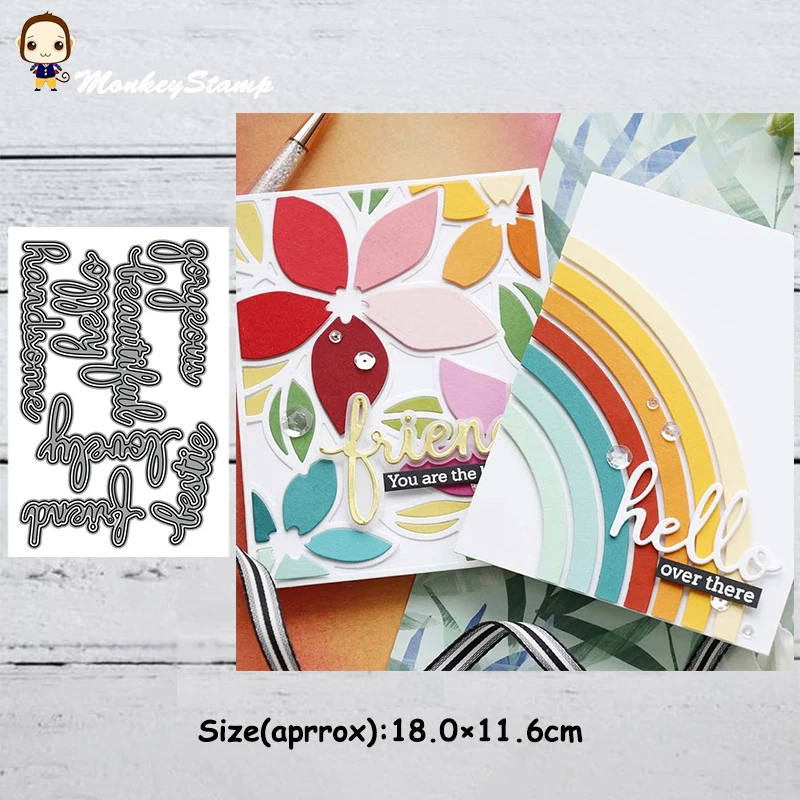 Обезьяна фраза буквы металла резки трафареты для DIY Скрапбукинг Фотоальбом