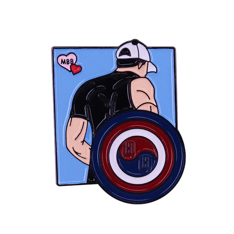 Корейская мужская комбинированная брошь Kpop MonstaX и эмалированная булавка