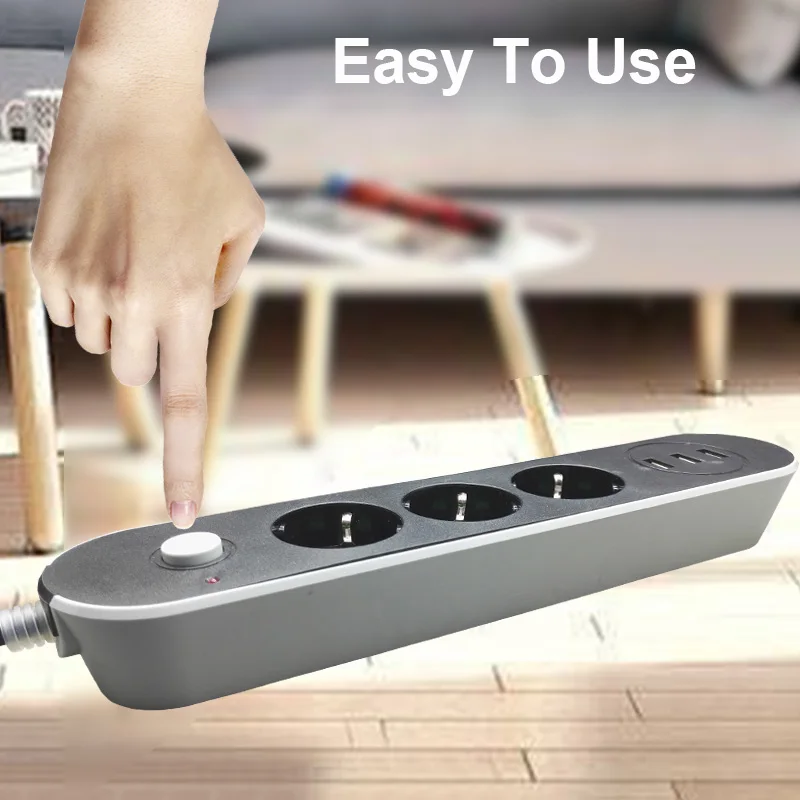 Сетевой удлинитель с 3 USB-портами 10 А 250 В | Электроника