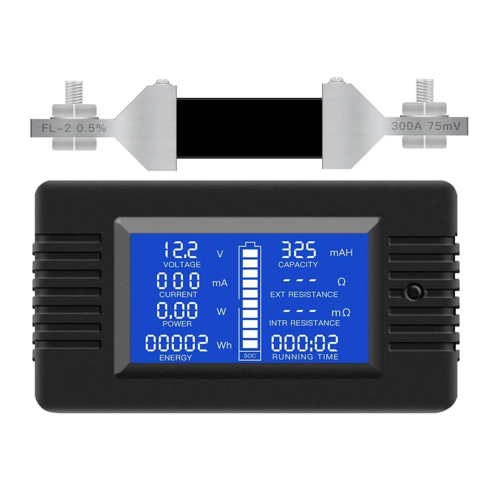 

Multimeter Multifunction Battery Meter LCD Digital 300A Voltage Power Meter Multimeter Ammeter Voltmeter for Cars Solar