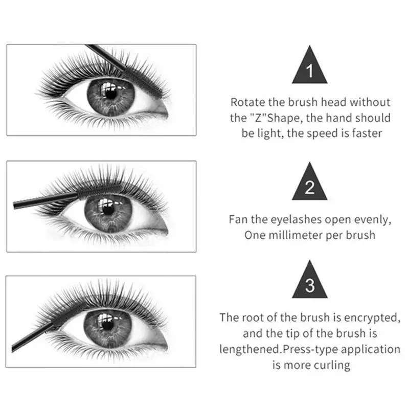 

1pc Mascara Individual Curl Eyelash Extension Colossal Mascara Volume Express Makeup Black Ink 3d Fiber Lashes