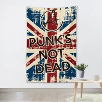 punks not dead rock band poster hanging painting wall sticker 56x36 inches cloth banner music banquet home decor