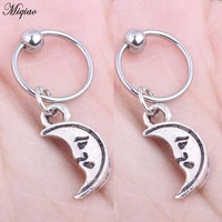 miqiao 1 pcs piercing jewelry moon small ear bone nail new style nose ring nose nail stainless steel jewelry