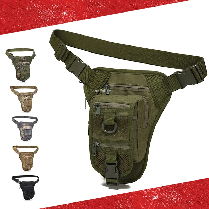 

Adjustable Tactical Drop Leg Bag 800D Oxford Durable Hiking Climbing Outdoor Bags Army Military Combat Hunting Waist Packs Bag