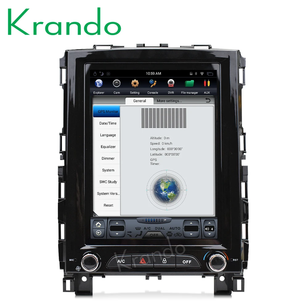 Автомобильный мультимедийный плеер Krando Android 9 0 4 Гб 32 ГБ 10 дюйма с вертикальным