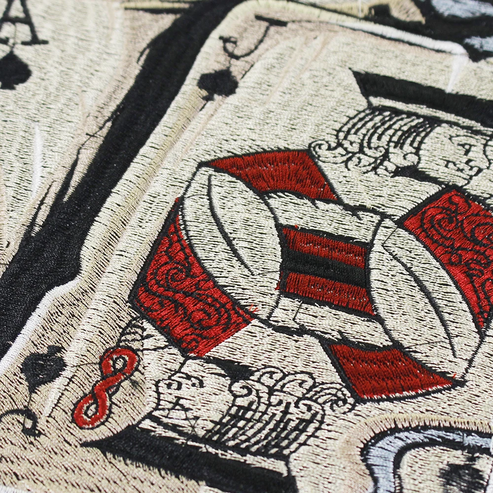 Покер красное сердце термонаклейки наклейки одежда значки на куртку сзади