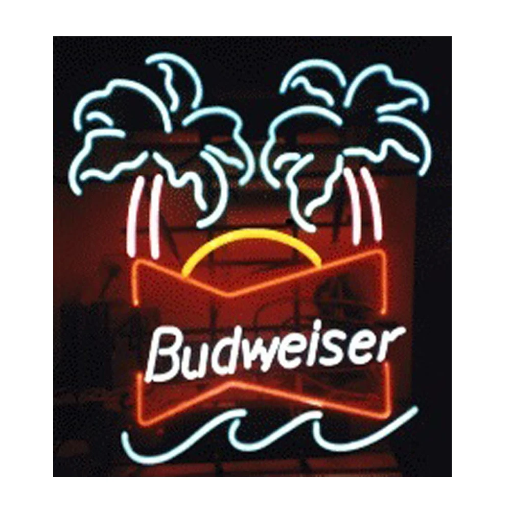 Budweiser солнцезащитные пальмы с двумя пальмами на заказ Настоящая стеклянная
