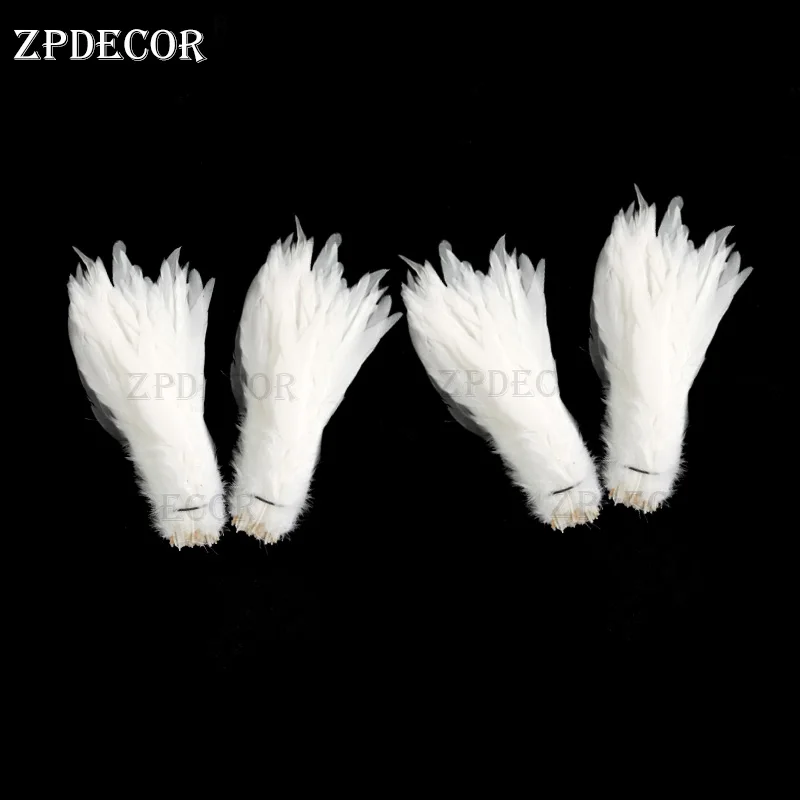 ZPDECOR 25-30 см 10-12 дюймов белоснежные петушиные перья хвост для карнавала | Дом и сад