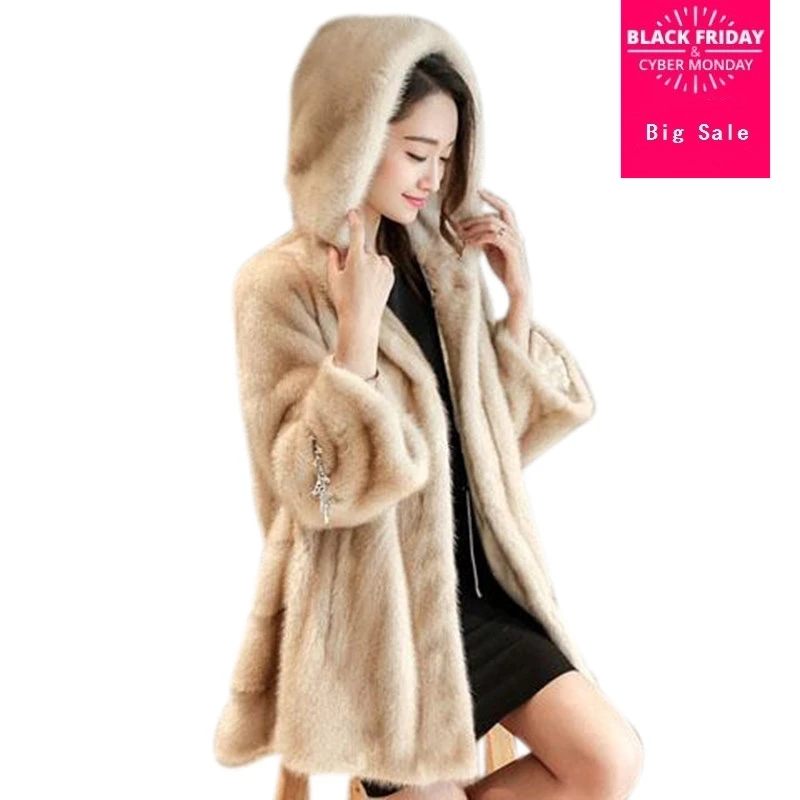 

S-3XL пальто из искусственного лисьего меха со стразами, женская зимняя теплая куртка с лисьим мехом, модная брендовая Роскошная длинная курт...