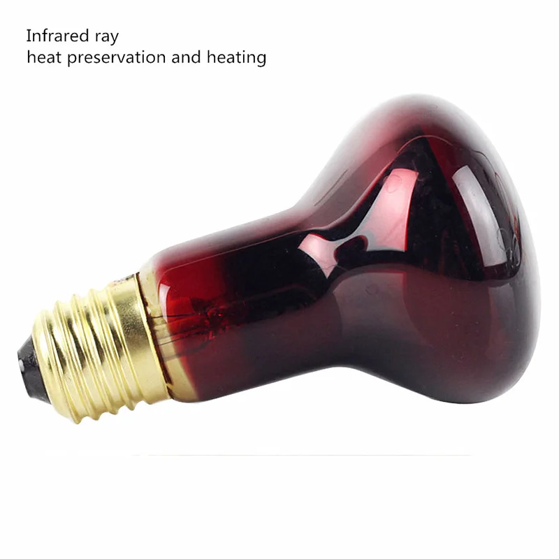 

infrared ray Heating Light Bulb 40W E27 R63 Red Night Heat preservation Light Lamp For Pet Plant Brooder indoor light AC 220V