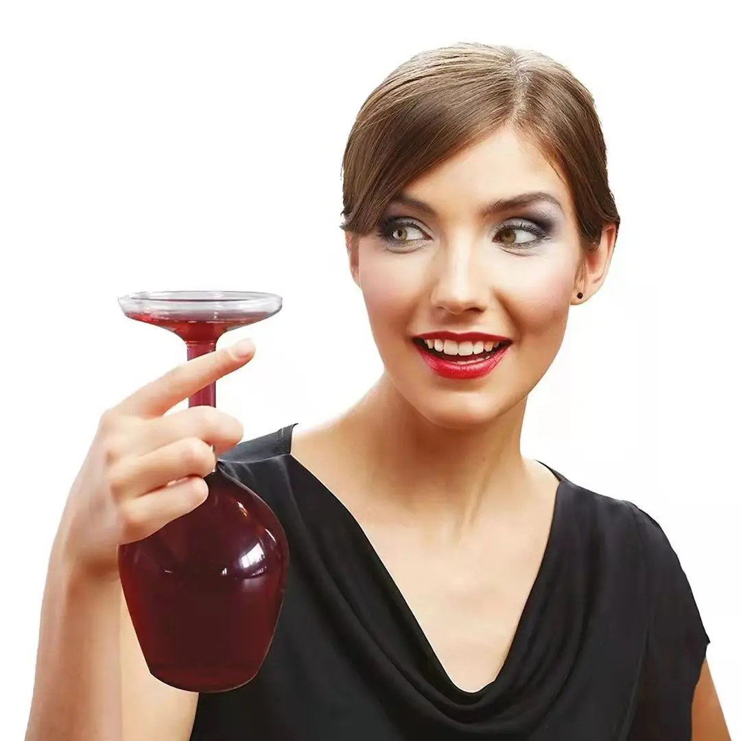Personality Creative Inverted Red Wine Glass Large Upside Down Goblet for Party Wedding Flutes Bottle Home Use | Дом и сад