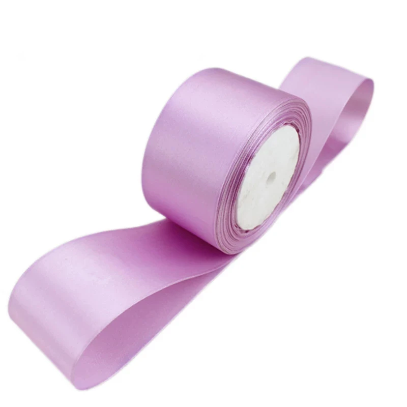 Фиолетовая атласная лента одностороннее свадебное украшение подарочная