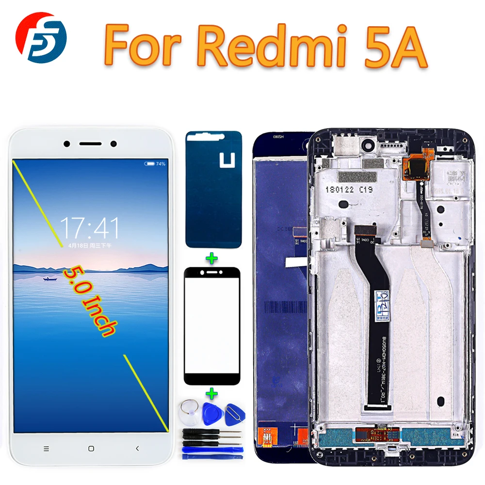 100% протестированный 5 0 дюймовый сенсорный экран для Xiaomi Redmi 5A ЖК-дисплей