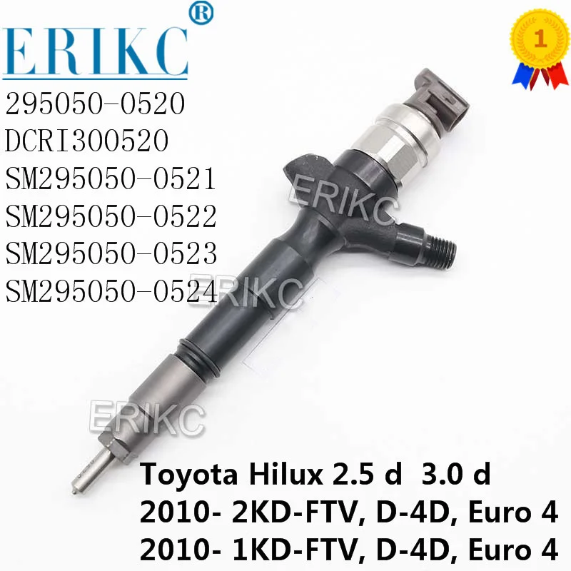 

23670-09350 Common Rail Injector 295050 0520 DCRI300520 SM295050-0521 for Toyota Hilux 2.5d 3.0d 2010- 2KD-FTV 295050-0520