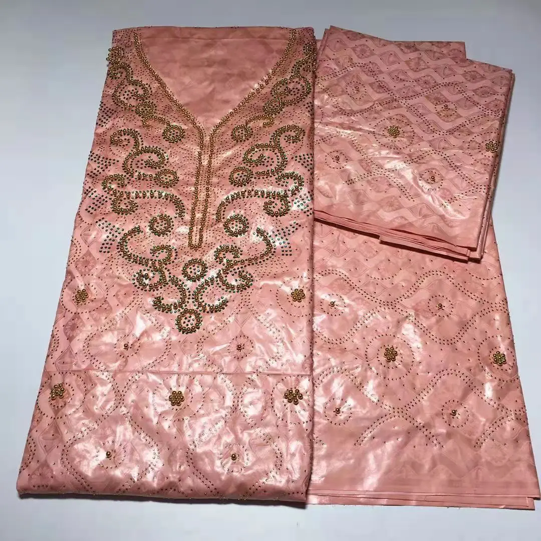 3 в 1 африканская базиновая богатая ткань с бусинами и камнями Африканская 7YD