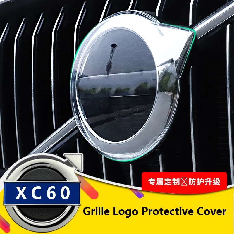 

For Volvo 18-21 New XC60 Grille Logo Protective Cover S60 S90 XC40 XC90 V60 V90 Front Car Mark Anti-Dirty Cover Accessories