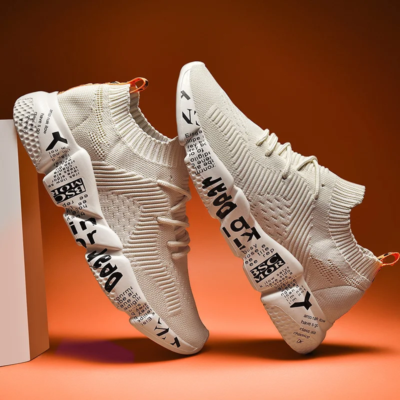 Bomlight Graffiti Sneakers Men Casual Shoes Spring Autumn Black Gold Loafers Trainers Man Tenis Masculino 39-46 | Обувь