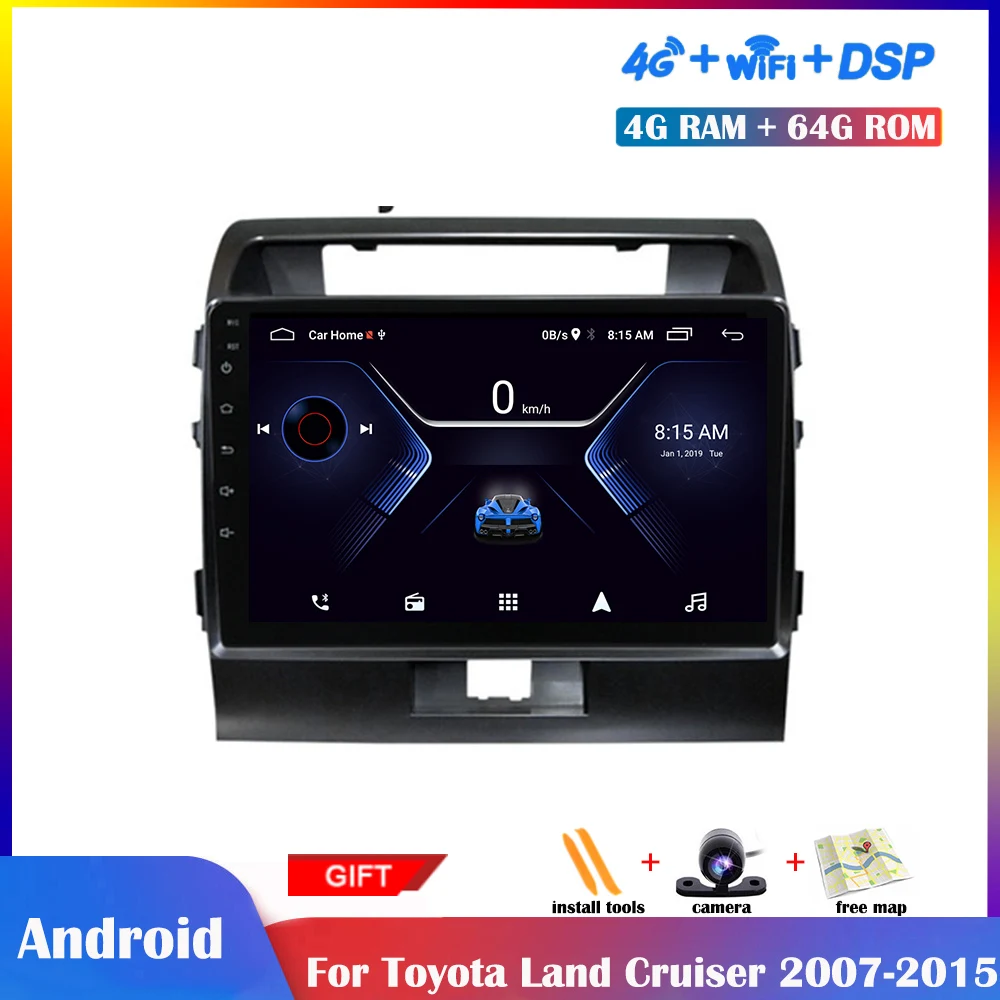 

10.2 inch Android Multimedia Player For Toyota Land Cruiser 200 2007-2015 DSP Car Radio Stereo GPS Navigation IPS Screen