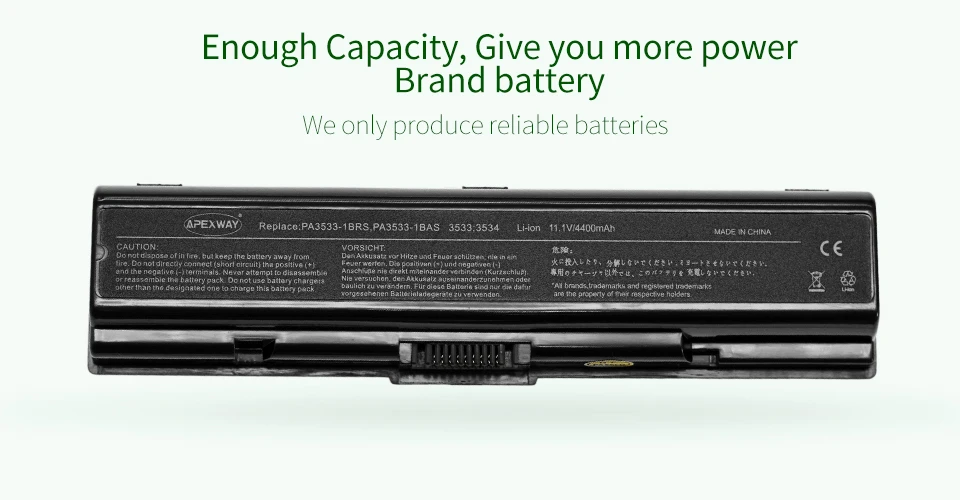 4400 мА/ч, Батарея для Toshiba PA3533U-1BAS PA3534U-1BRS PA3534U для спутникового A500 A205 A21 A300 A200 L300 L450D L500 L505 A215