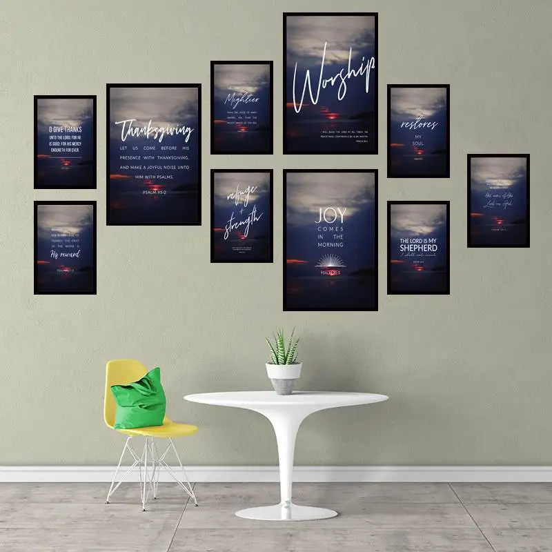 

Psalm 207 Modern Bible Verse Christian Poster Frames