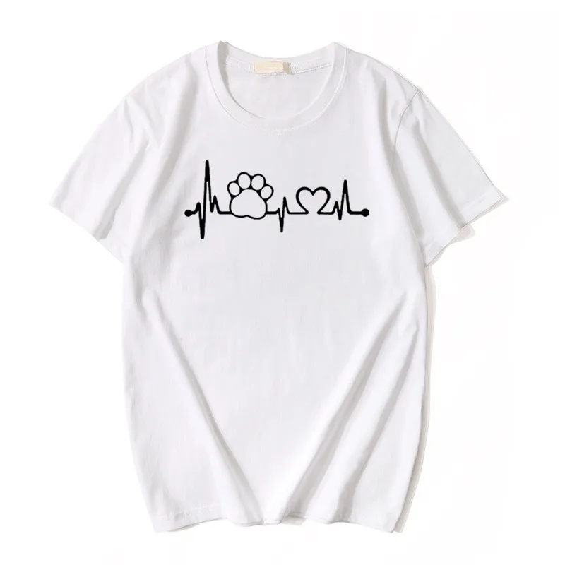 Футболка женская хлопковая с принтом Собачья и кошка 13 цветов - купить по