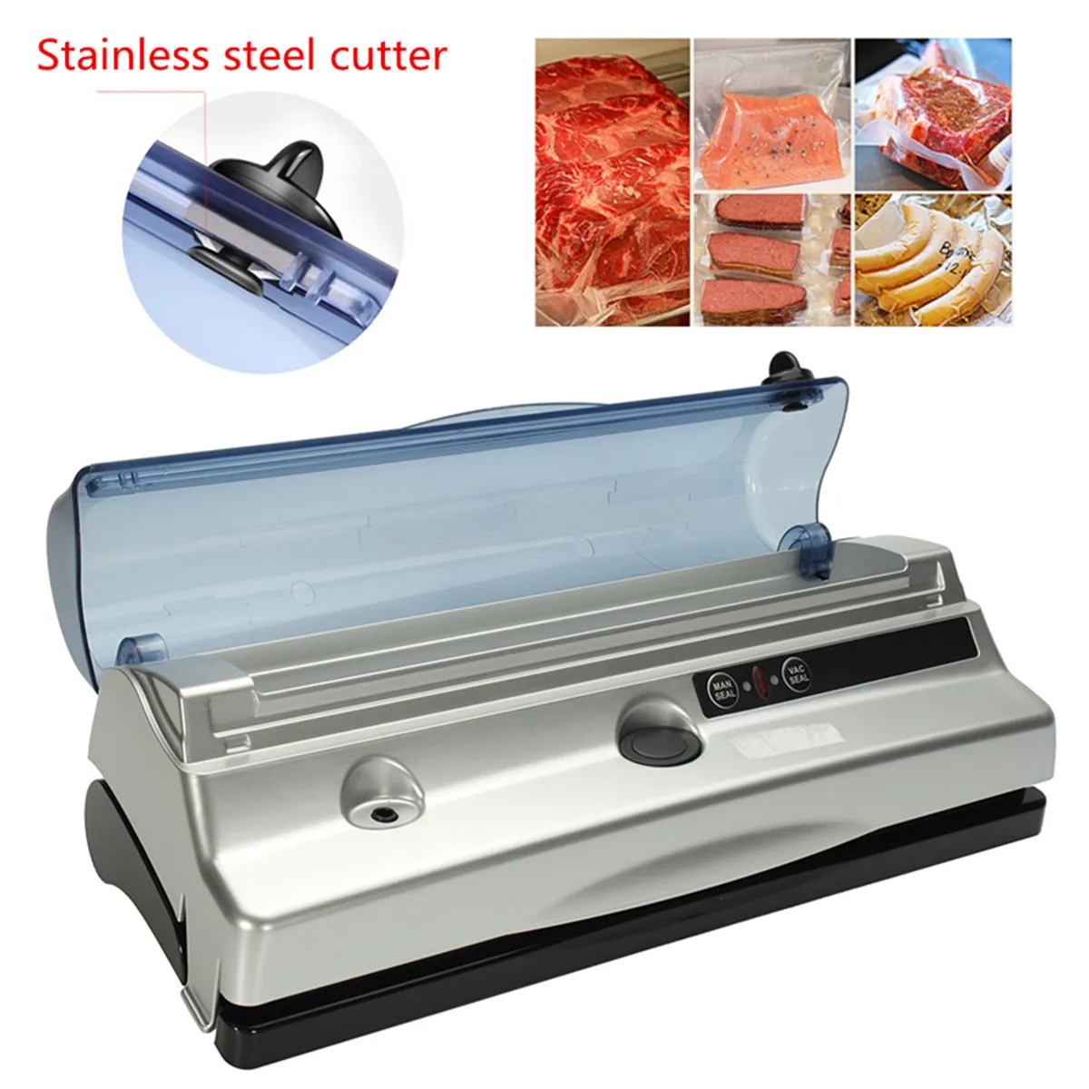 

Kitchen Vacuum Food Sealer With 10PCS Food Seal Bags Household Automatic Electric Food Vacuum Sealer Packaging Machine 220V 110V