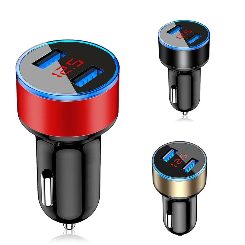 5 V 3.1A 2 порта USB Автомобильное зарядное устройство Быстрая зарядка Dig карта