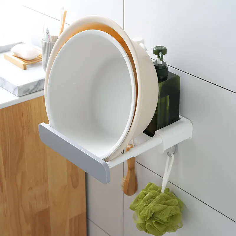 

Free Punch Washbasin Stand Wall-Mounted Bathroom Washbasin Storage Rack Bathroom Basin Rack Toilet Bason Washbasin Storage Rack