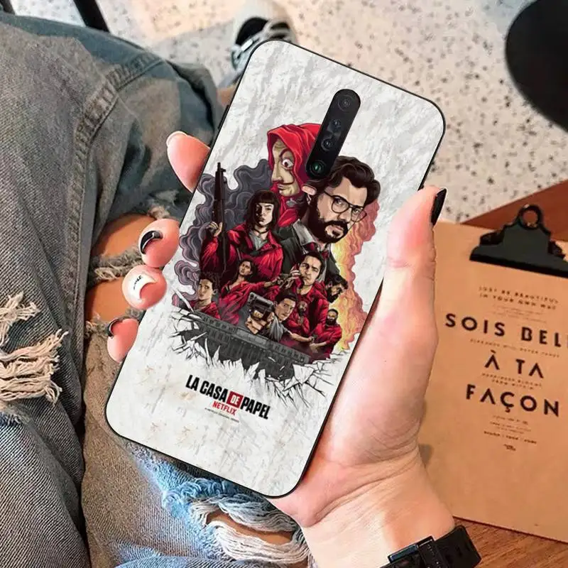 TOPLBPCS La Casa De Papel Money Heist Black Cell чехол для телефона RedMi 8 9 4X 5 plus 6 pro GO 7 8A s2 K20|Бамперы| |