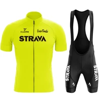 2022 strava mens cycling jersey short sleeveset mtb bike clothing maillot ropa ciclismo hombre bicycle wear 5d gel bib pants