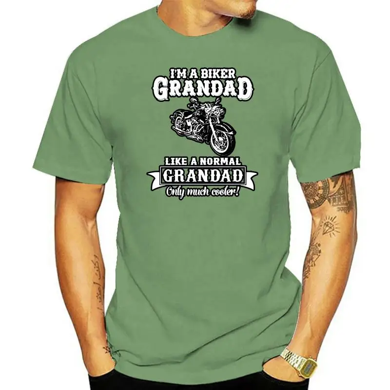 

Grandad Biker Black T Shirt Motorcycle Vintage Designers Mens Cotton Tshirts 3D Motorbiker Autocycle Tee Shirt Fathers Day