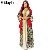 fridayin arabian dresse v neck long sleeve hoodie casual a line red rode for women
