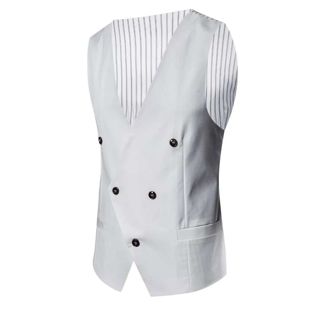 2019 брендовая новая деловая Повседневная Свадебная Мужская жилетка куртка без