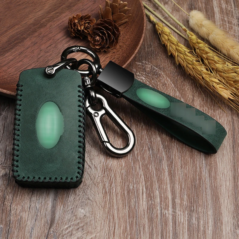 

Leather Car Key Case Cover Skin Keychain For Landrover Rang RoverA8 A9 Freelander2 3 Discovery4 SPORT Defender Car Accessories