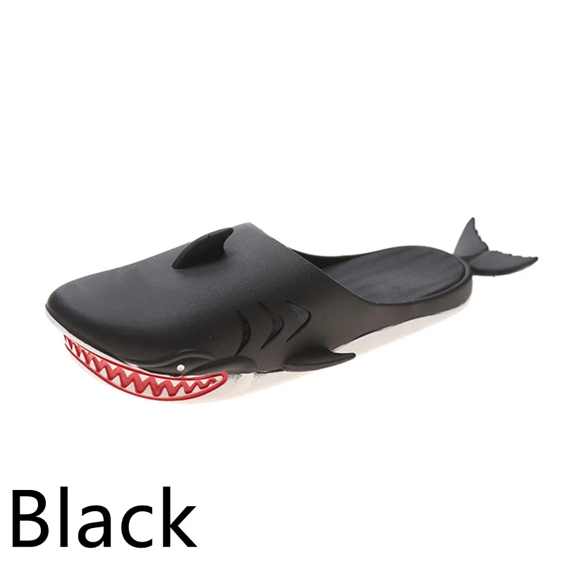 

2021 Summer Fashion Shark Slippers for Women Men Couple Summer Non Slip Flat Water Beach Slipper Shark Slippers