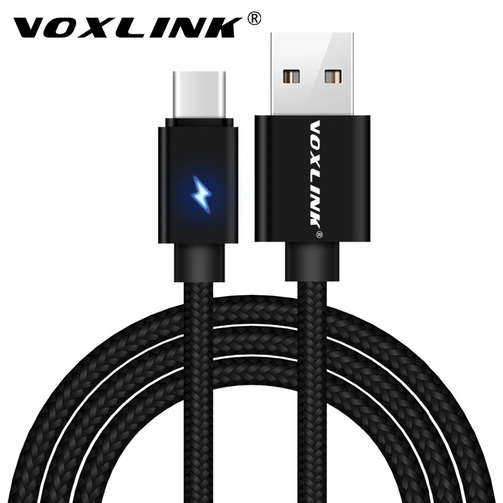 Кабель VOXLINK USB Type C 2 4 А кабель передачи данных для быстрой зарядки MacBook Xiaomi Mi4C Mi5