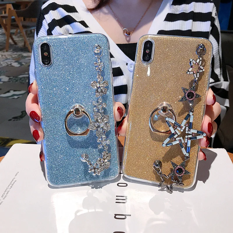 Роскошный блестящий браслет чехол для huawei Y9 Y7 Y6 Y5 Y3 ii премьер-профессионал Enjoy 9 8 Plus P Smart Z чехлы