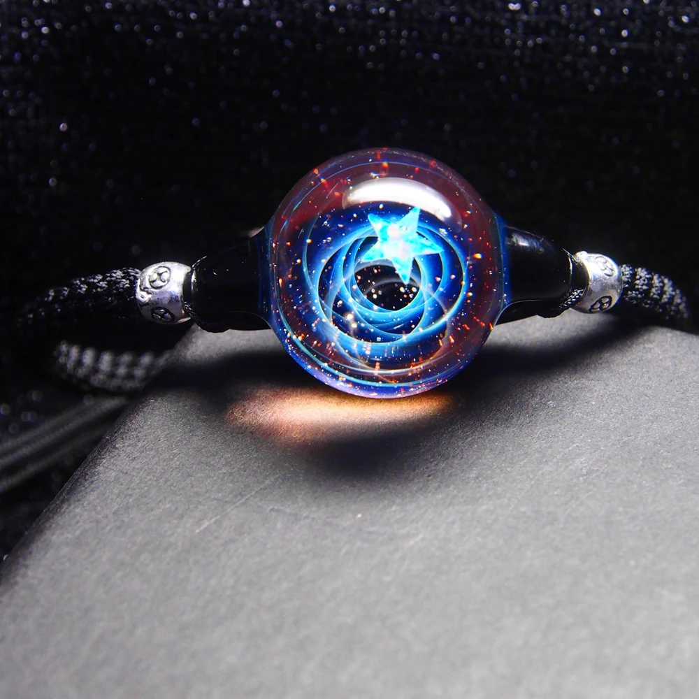 necklace 8 Вселенная планеты стеклянные браслеты из бисера и браслеты галактика модные ювелирные изделия галактика солнечной системы браслет для женщин Рождество - Окраска металла: necklace 8