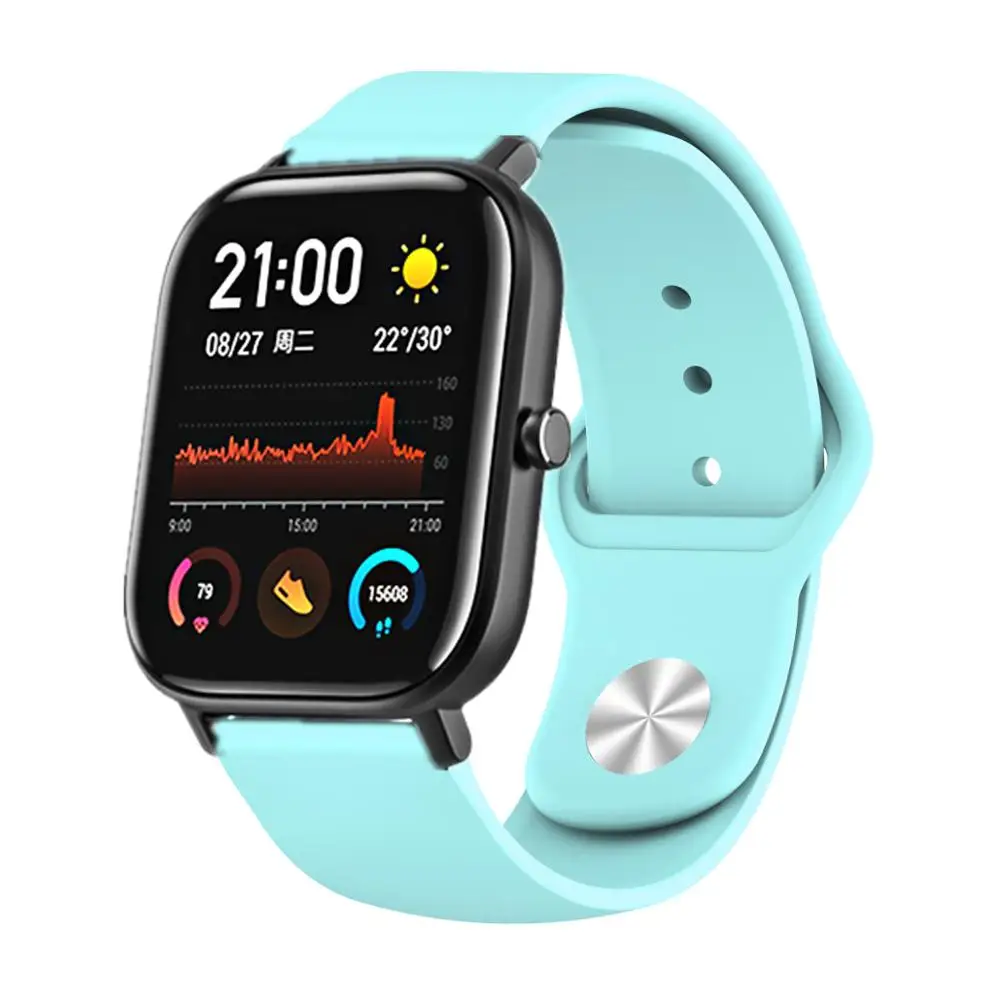 FIFATA 20/22 мм яркие силиконовые часы ремешок для Xiaomi Huami Amazfit GTS смарт-браслет Xiaomi Huami Amazfit Stratos аксессуары