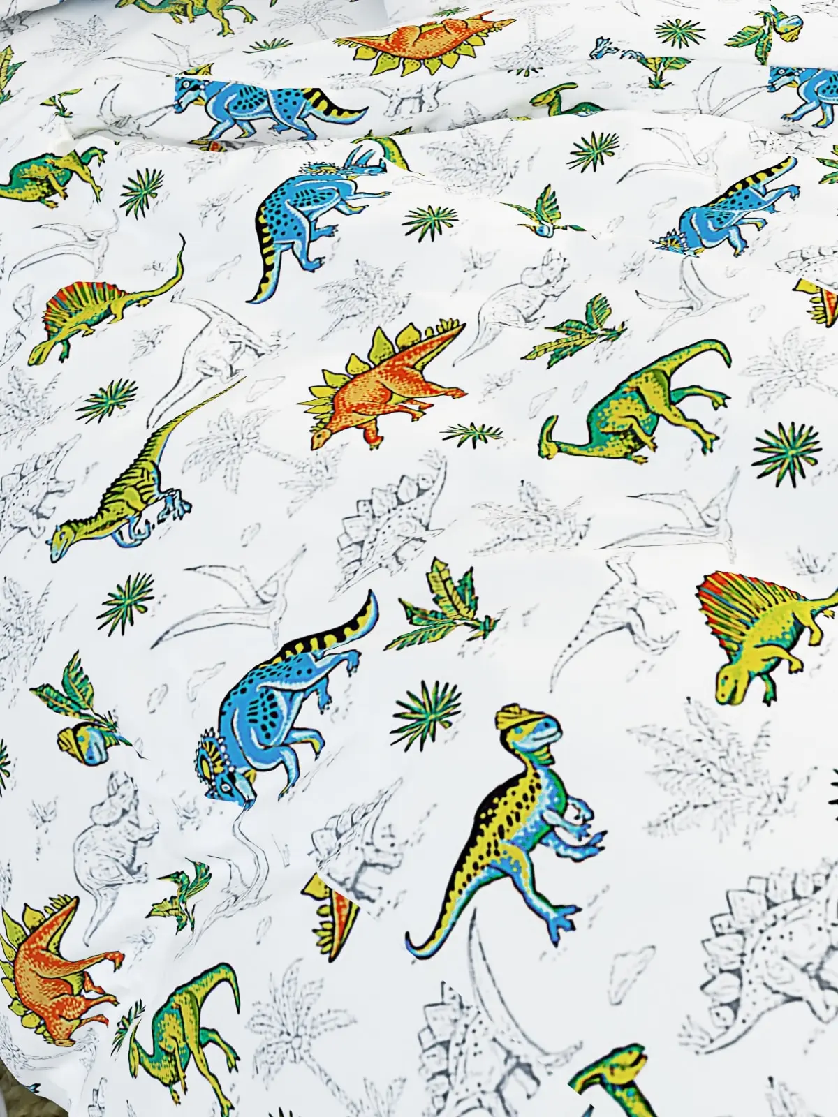 Bed sheet fairy tale &quotdinosaurs&quot 150 х215 cm 200 240 home textiles bed linen | Дом и сад