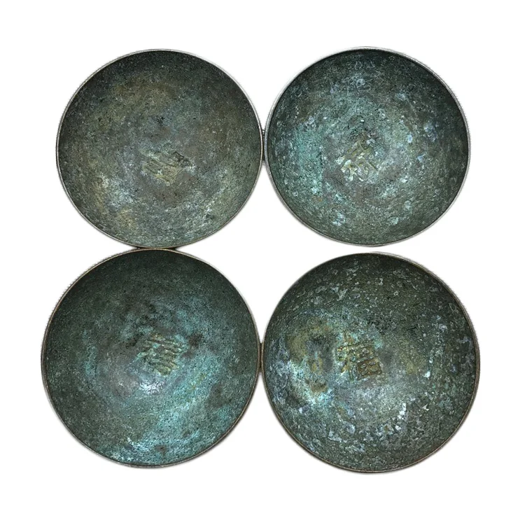 

LAOJUNLU Archaize Bronze Fu Lu Shou Xi 4 / Set Long Feng Bowl Small Bowl