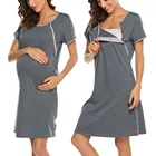 Пижама для беременных ночная рубашка для грудного вскармливания ночная рубашка для кормления грудью для беременных женщин Ночная рубашка для грудного Вскармливания Пижамы