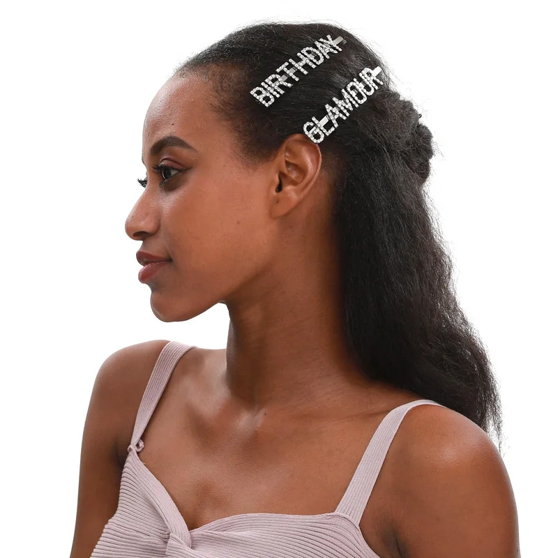 NEOBLING оригинальные дизайнерские заколки для волос с надписью модные Прямая