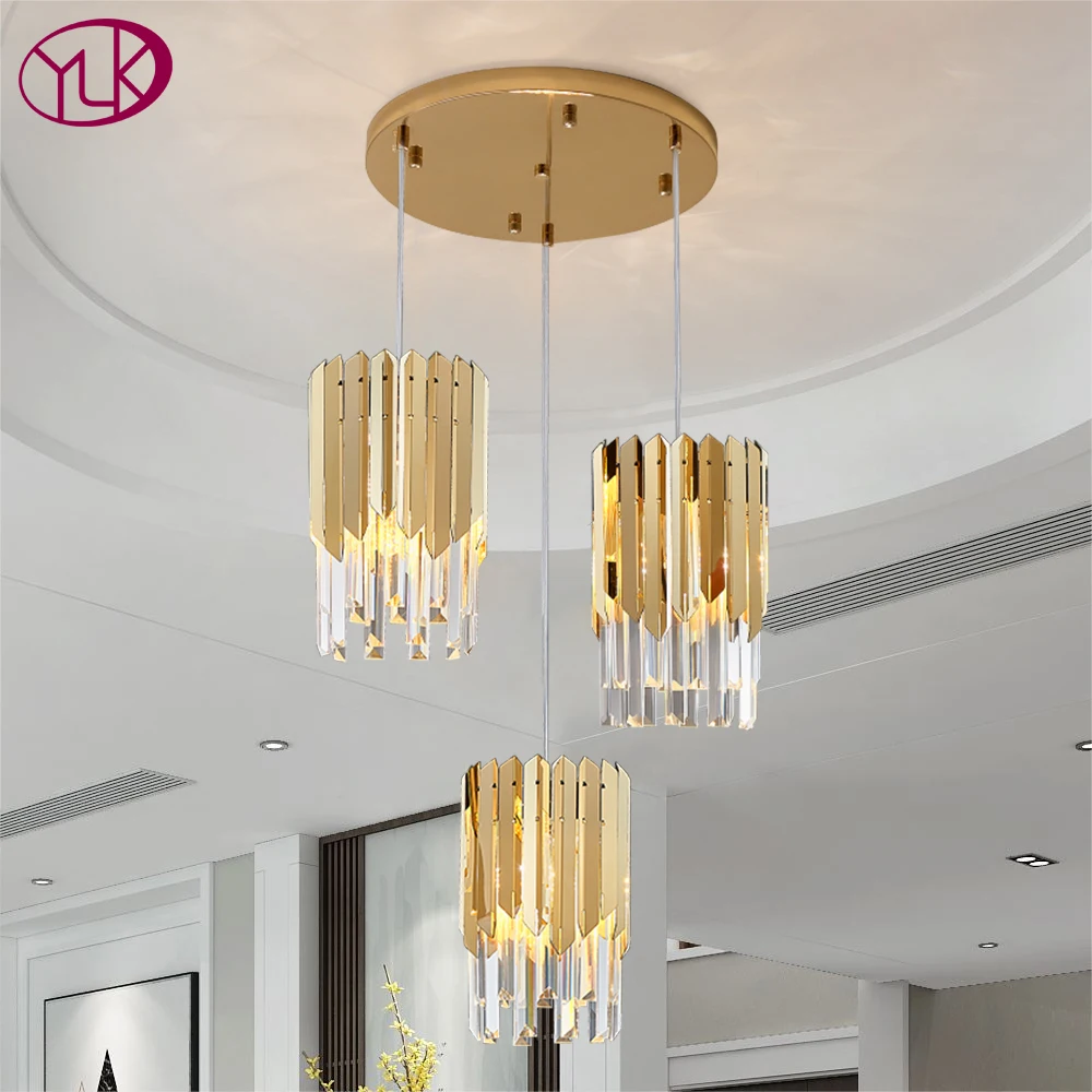 Youlaike Современная хрустальная люстра для столовой одиночный светильник