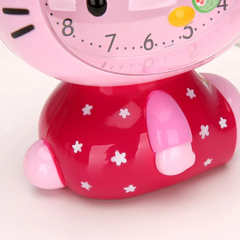 Hello kitty говорящий будильник KT Cat милый полный корпус форма будильник